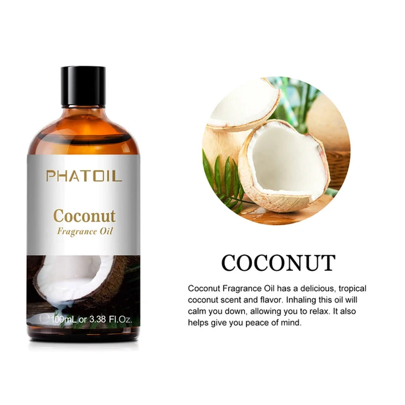 100Ml Coconut Vanilla Fragrance Oils for DIY Candles Soaps Lipsticks Aroma Strawberry Mango Cherry Peach Watermelon Fig