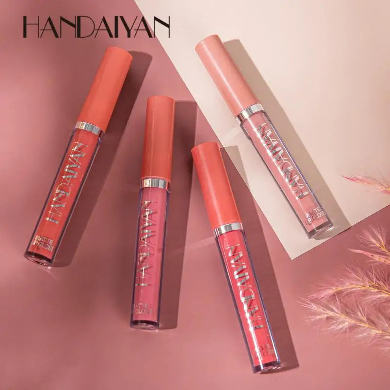 12 Color Fashion Liquid Lipstick Natural Moisturizer Lip Gloss Sets Long-Lasting Waterproof Matte Velvet