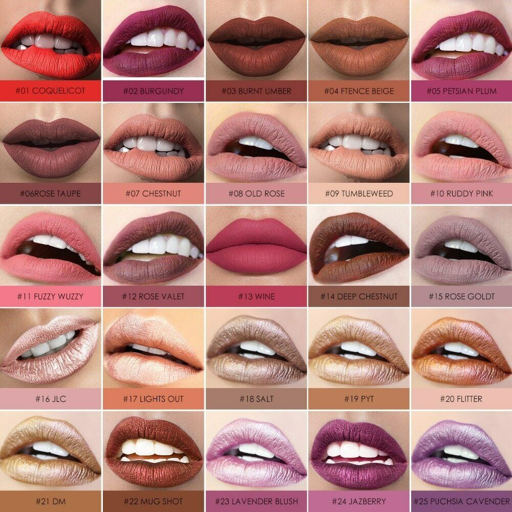 FOCALLURE 58 Colors Matte Liquid Lipstick Lip Gloss Long-Lasting Makeup