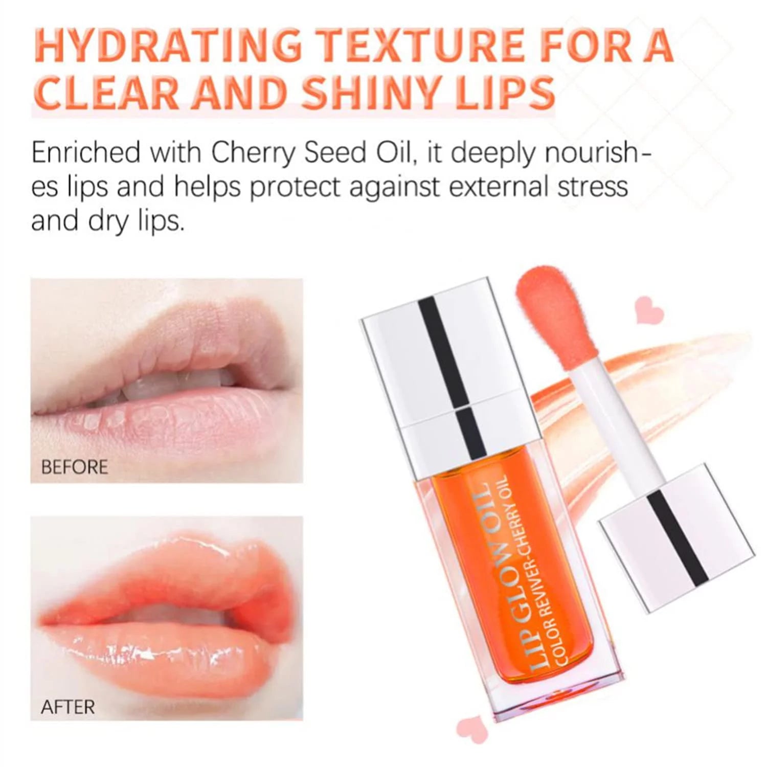 Plumping Glossy Lipgloss 5 Colors Lightly Tinted Lip Oil Not Greasy Moisturizing Lip Balm Long-Lasting Hydrating Lip Glow Oil for Nourishing Repairing and Softening Lip with Big Brush Head (Colors 0