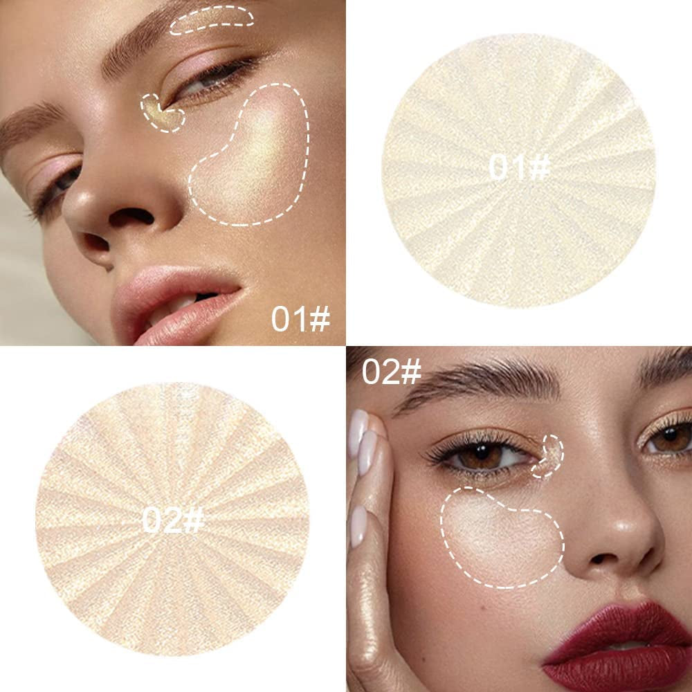 5 Colors Diamond Shimmer Highlighter+Makeup Makeup Highlighters Highlight Makeup Illuminators De Maquillaje and Contour Palette Powder Stick, Gold Bronzer Contour Blush and Makeup Highlighter