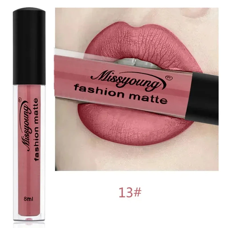 New Brand Makeup Lipstick Matte Lipstick Brown Nude Chocolate Color Liquid Lipstick Lip Gloss Matte Batom