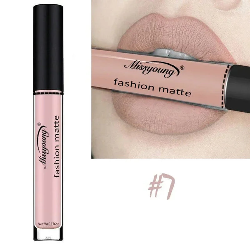 New Brand Makeup Lipstick Matte Lipstick Brown Nude Chocolate Color Liquid Lipstick Lip Gloss Matte Batom