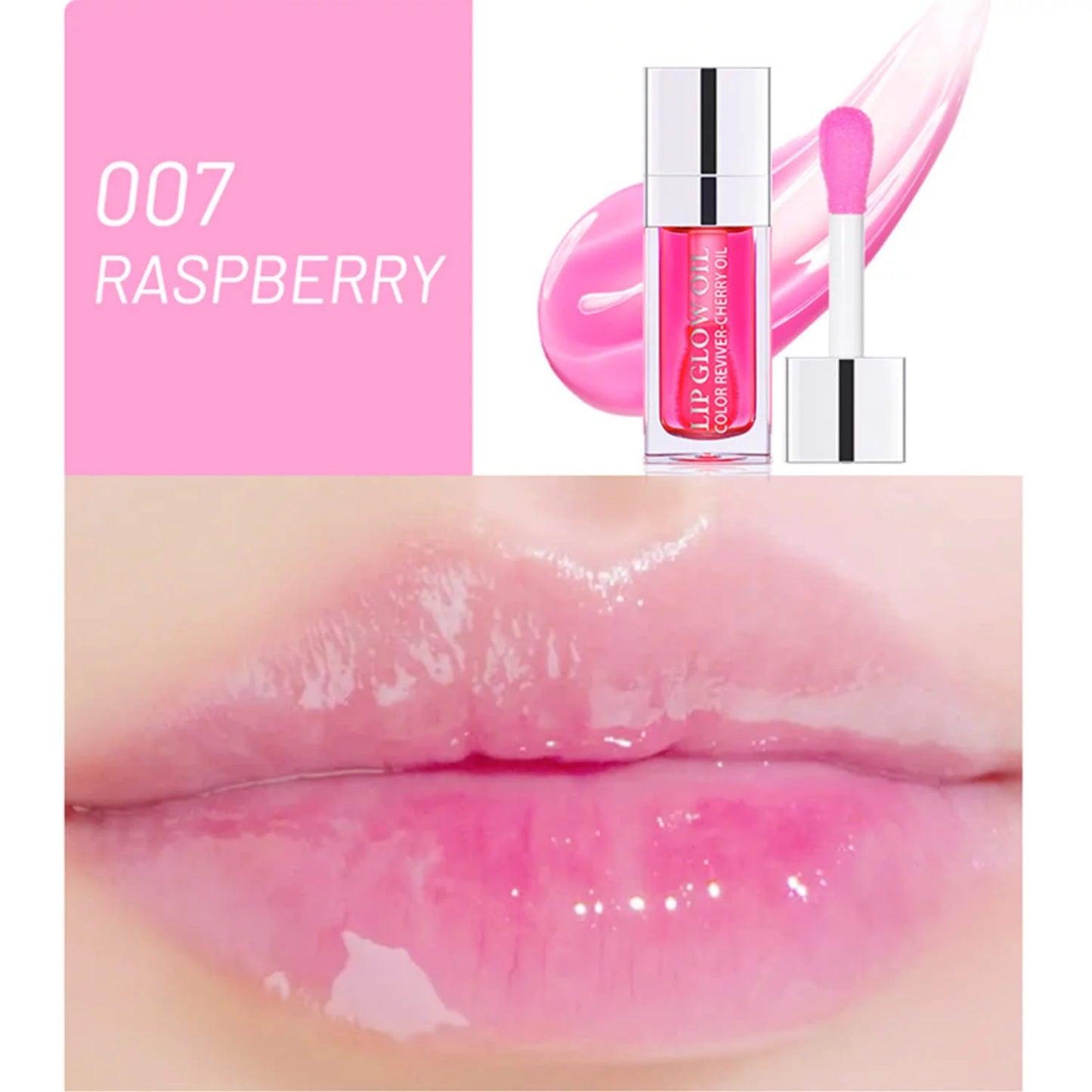 Plumping Glossy Lipgloss 5 Colors Lightly Tinted Lip Oil Not Greasy Moisturizing Lip Balm Long-Lasting Hydrating Lip Glow Oil for Nourishing Repairing and Softening Lip with Big Brush Head (Colors 0