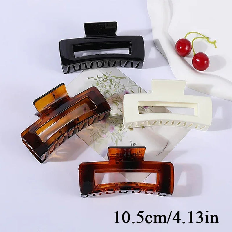 4Pcs/Set Women Girls Claw Clips Coffee Black Hair Claw Nonslip Crab Hairpins Barrette Fashion Hair Accessories Gifts