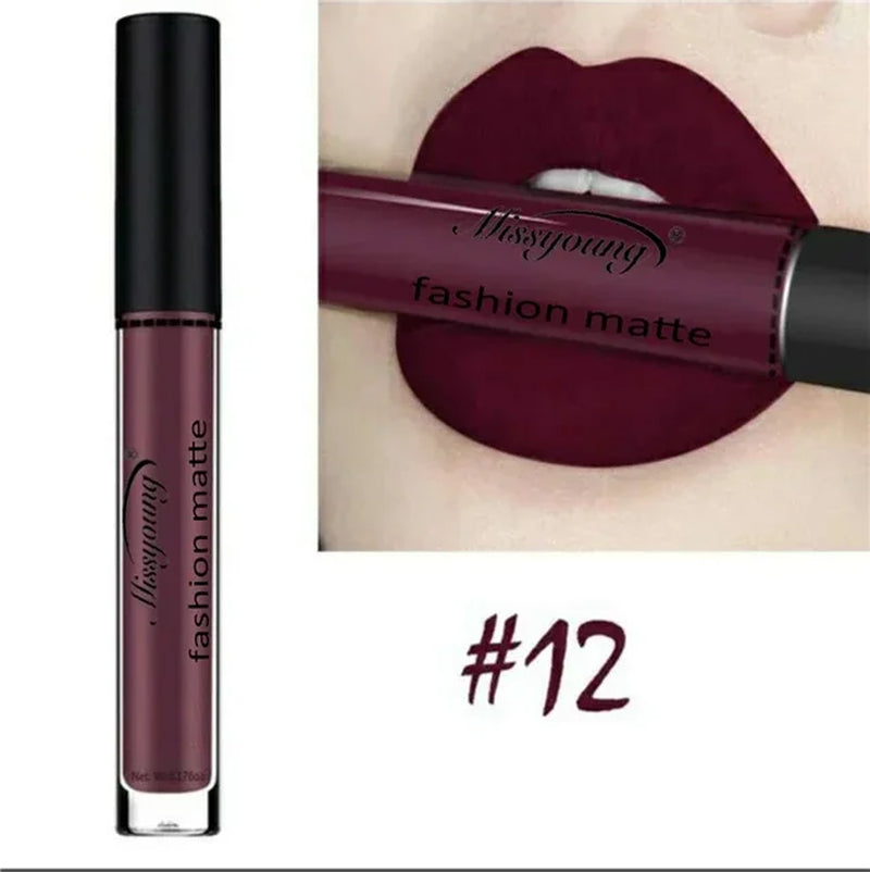 New Brand Makeup Lipstick Matte Lipstick Brown Nude Chocolate Color Liquid Lipstick Lip Gloss Matte Batom