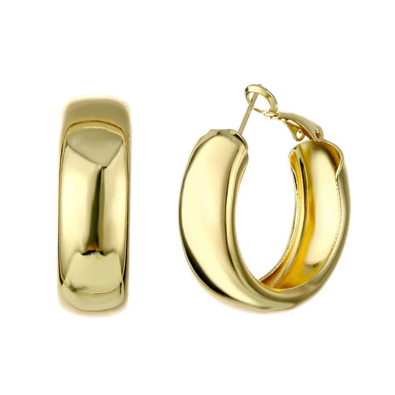 2021 Retro Alloy Metal round Hoop Earrings for Women Fashion Gold Color Silver Color Bohemian Jewelry Earrings Party Gift