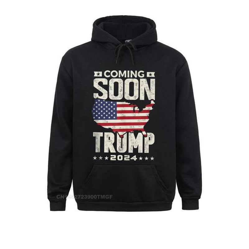 Funny Coming Soon Donald Trump 2024 Political Rally Men Custom April FOOL DAY Men Hoodies Clothes Cute Long Sleeve Sweatshirts