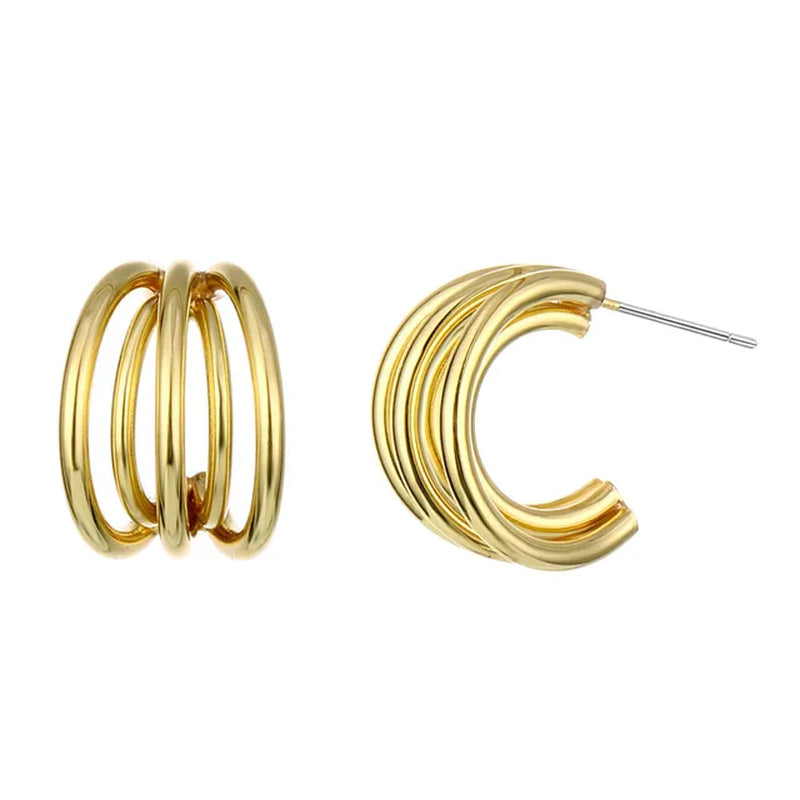 2021 Retro Alloy Metal round Hoop Earrings for Women Fashion Gold Color Silver Color Bohemian Jewelry Earrings Party Gift