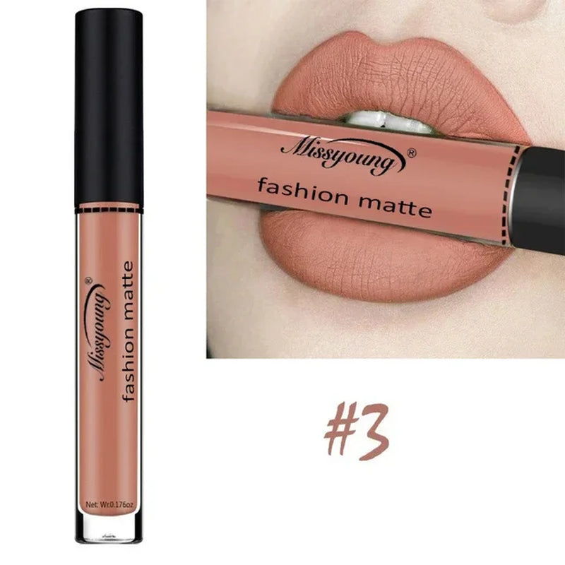 New Brand Makeup Lipstick Matte Lipstick Brown Nude Chocolate Color Liquid Lipstick Lip Gloss Matte Batom