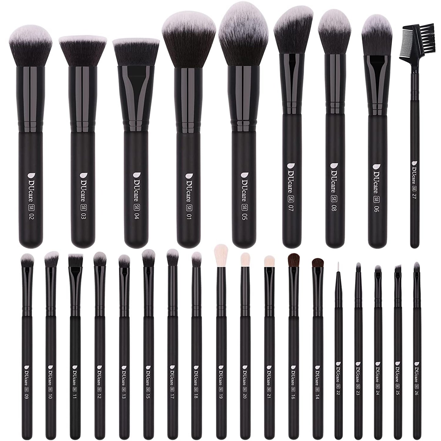 Professional Makeup Brushes Set 27Pcs Makeup Brush Set Premium Synthetic Kabuki Foundation Blending Face Powder Blush Concealers Eye Shadows Brushes