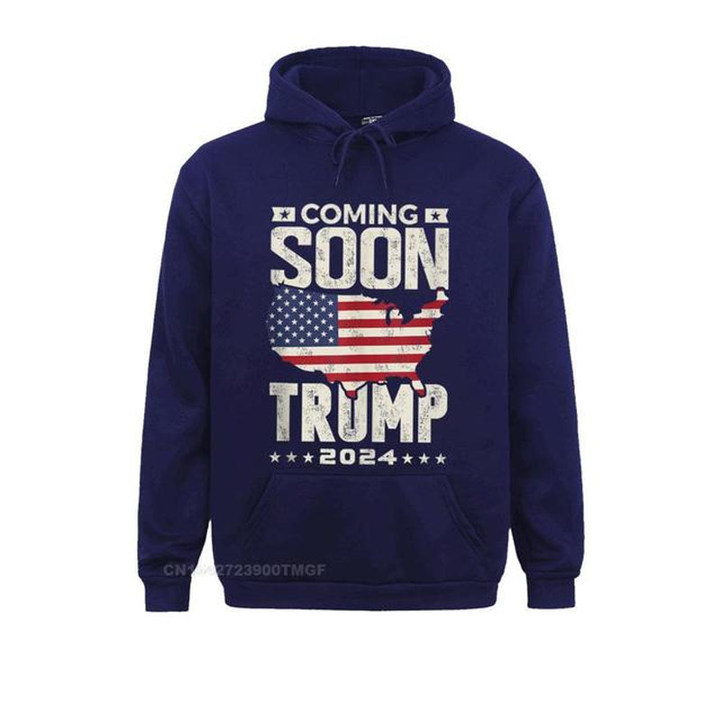 Funny Coming Soon Donald Trump 2024 Political Rally Men Custom April FOOL DAY Men Hoodies Clothes Cute Long Sleeve Sweatshirts