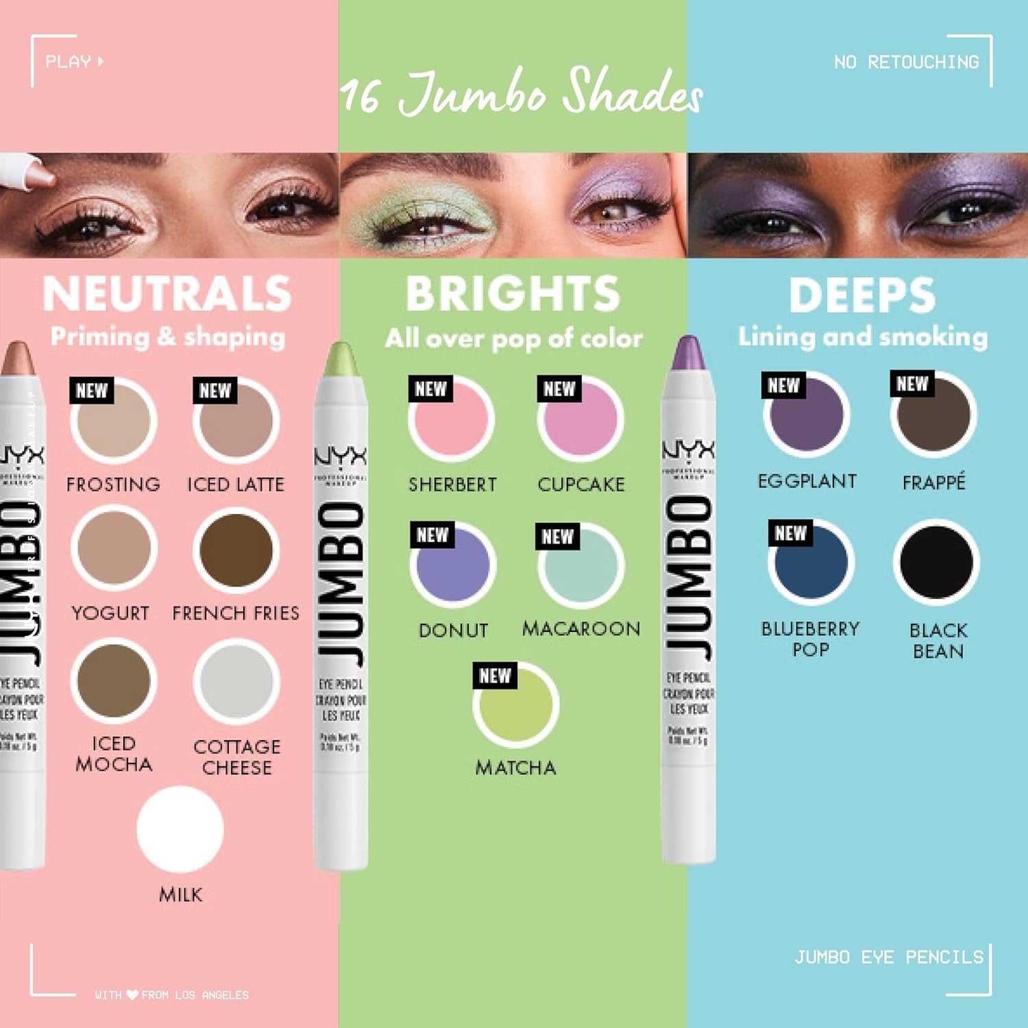 Jumbo Eye Pencil, Blendable Eyeshadow Stick & Eyeliner Pencil - Iced Latte (Mauve)