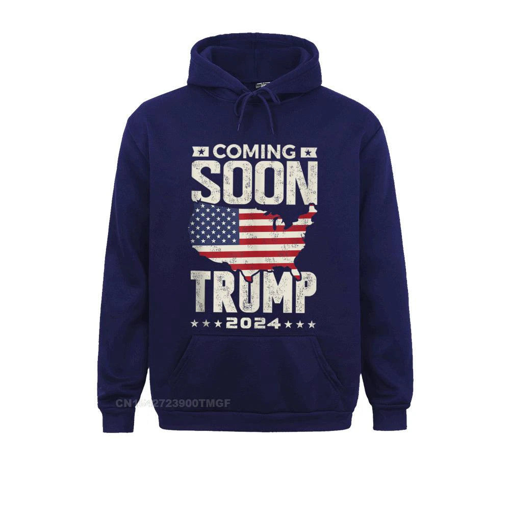 Funny Coming Soon Donald Trump 2024 Political Rally Men Custom April FOOL DAY Men Hoodies Clothes Cute Long Sleeve Sweatshirts