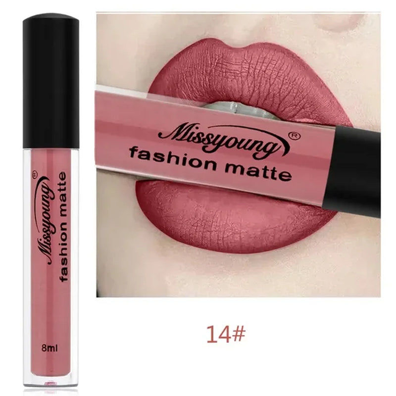 New Brand Makeup Lipstick Matte Lipstick Brown Nude Chocolate Color Liquid Lipstick Lip Gloss Matte Batom